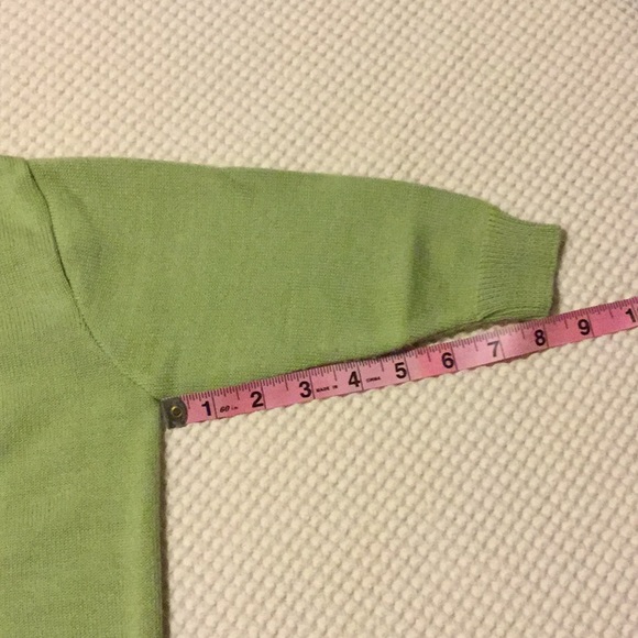 Pale green toddler cardigan sweater - Picture 7 of 8